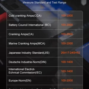 KONNWEI KW208 Bilbatteritestare 100-2000CCA Vevladdning 12V Bilbatteri Diagnostikverktyg Flerspråkig